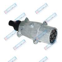 Engate Macho Tomada Elétrica Alumínio Conexão Cavalo Carreta 7 Polos