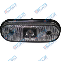 Lanterna Frontal e Lateral Cristal Carreta Facchini Oval S/Suporte