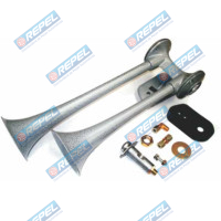 Buzina AR 2 Cornetas Zamak Alumínio C/Valv. Pedal 