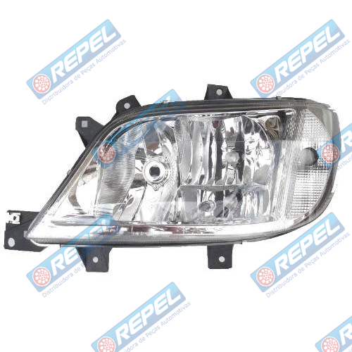 Farol Principal Sprinter 2003> CDI Liso C/Farol Milha Lado Direito