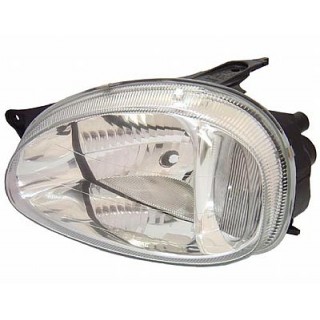 Farol Principal Corsa 2000> Corsa Classic 2003 a 2010 Lente Lisa carcaca Preta Lado Esquerdo