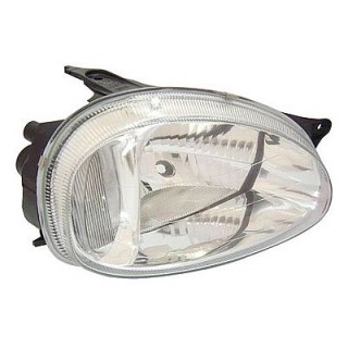 Farol Principal Corsa 2000> Corsa Classic 2003 a 2010 Lente Lisa carcaca Preta Lado Direito