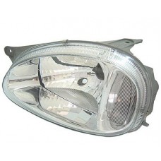Farol Principal Corsa 2000> Classic 2003 a 2010 Carcaça Cinza Lente Lisa Lado Esquerdo