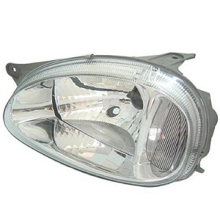 Farol Principal Corsa 2000> Classic 2003 a 2010 Carcaça Cinza Lente Lisa Lado Esquerdo