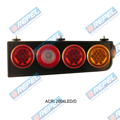 Conjunto Lanterna LED Bivolt Carreta Implemento Randon 2008>  Lado Direito