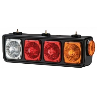 Conjunto Lanterna Traseira LED 24V Guerra Carretas Implementos   Lado Direita