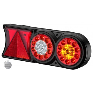 Conjunto Lanterna LED 12V Circle Light (conector 6 vias) Carretas Implementos Universal 174mm x 458m