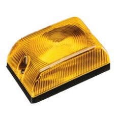 Lanterna Led 12V Amarela Retangular Adaptação em Carretas Caminhões Laterais Baus