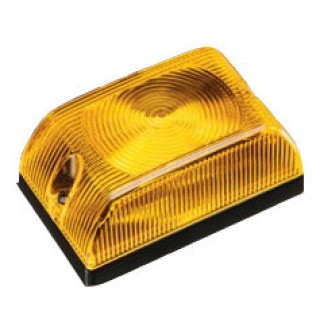 Lanterna Led 24V Amarela Retangular Adaptação em Carretas Caminhões Laterais Baus