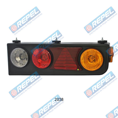 Conjunto Lanterna Traseira Carreta Randon 2000> Lado Direito C/Triangulo Original