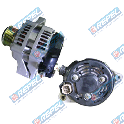 Alternador Denso 12V 90Amp. Toyota Hilux e SW4 2005> Polia Louca 7Canal