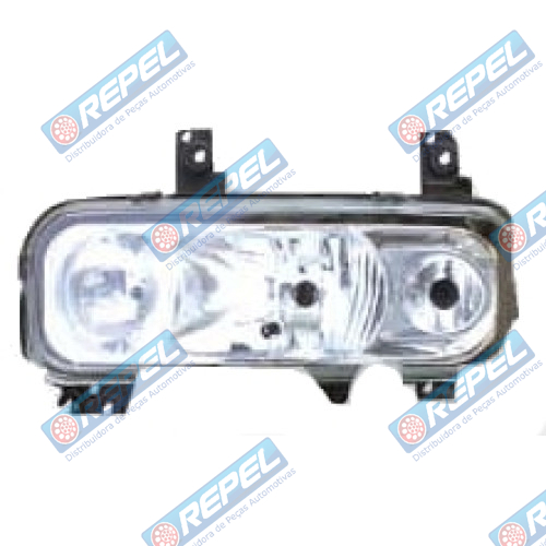 Farol MBB Atego 1318 1418 2425 2008> Lente Lisa Lado Esquerdo 