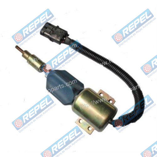 Válvula Solenoide Afogamento Caminhão VW Cargo MWM Cummins 12V 3Terminais