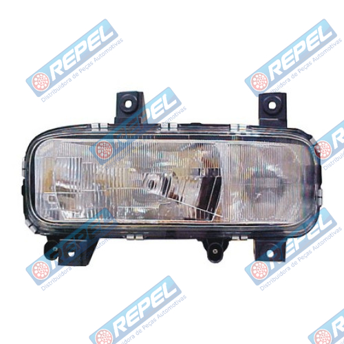 Farol MBB Atego 1318 1418 2425 >2008 Lente Raiada Lado Esquerdo