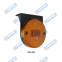 Lanterna Lateral Amarela C/suporte Carreta Guerra Moderna