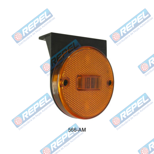 Lanterna Lateral Amarela C/suporte Carreta Guerra Moderna