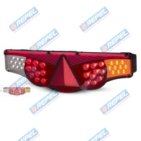 Lanterna Traseira LED 24V FIxacao Superior Adaptação Carretas Implementos Caminhões L/Direito