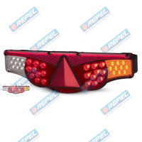 Lanterna Traseira LED 12V FIxacao Por Traz Adaptação Carretas Implementos Caminhões L/Direito