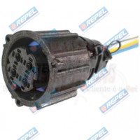 Plug Conector 4Vias Redondo Sensor Temperatura Óleo Pressão Volvo FH NH FM Scania Série 4 Série 5 MB