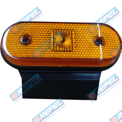 Lanterna Lateral Oval Amarela C/Suporte Carreta Fachhini