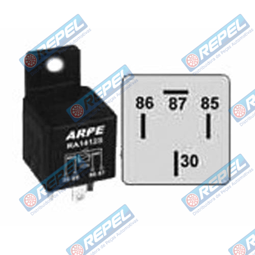 Rele Auxiliar 12V 4 Terminais Universal