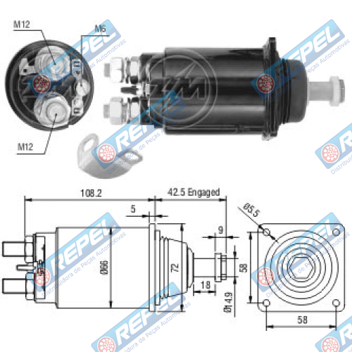 Automático Partida Bosch JE 24V Scania Série 4 114 124 94  1998 a 2003