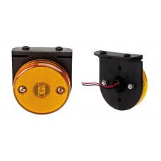 Lanterna Lateral LED Bi-Volt Amarela Carreta Randon >2010 Guerra C/Suporte  