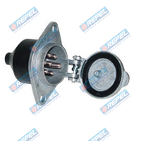 Engate Fêmea Tomada Elétrica Alumínio Conexão Cavalo Carreta 7 Polos