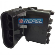 Conector Delphi 4Vias Chicote Colhedora Case A7000 A7700 A8000 A8800 (Plug Fêmea)