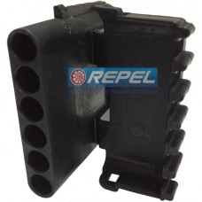 Conector Delphi 6Vias Chicote Colhedora Case A7000 A7700 A8000 A8800 (Plug Fêmea)