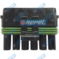 Conector Delphi 6Vias Chicote Colhedora John Deere 3510 3520 3522  (Plug Macho)
