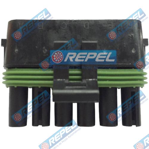 Conector Delphi 6Vias Chicote Colhedora John Deere 3510 3520 3522  (Plug Macho)