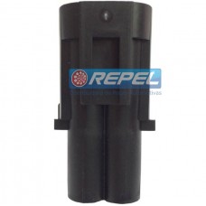 Conector Delphi 2Vias Chicote Colhedora Case A7000 A7700 A8000 A8800 (Plug Fêmea)
