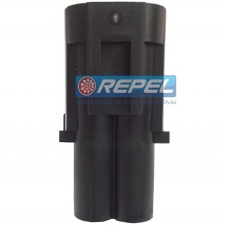 Conector Delphi 2Vias Chicote Colhedora Case A7000 A7700 A8000 A8800 (Plug Fêmea)