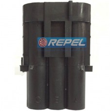 Conector Delphi 3Vias Chicote Colhedora Case A7000 A7700 A8000 A8800 (Plug Fêmea)