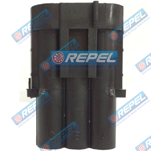 Conector Delphi 3Vias Chicote Colhedora John Deere 3510 3520 3522 (Plug Fêmea)