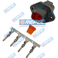 Conector Elétrico Repel 10100017MW Deutsch DTP04-4P-L012 Detsch DT0P4-4P-L012