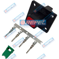 Conector Elétrico Repel 10100018MW Deutsch DT04-4P-CL06 Detsch DT04-4P-CL06