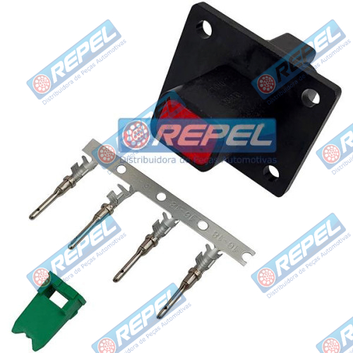 Conector Elétrico Repel 10100018MW Deutsch DT04-4P-CL06 Detsch DT04-4P-CL06