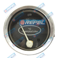 Relógio Temperatura Água Mecanico 60MM 40-100º Cabo 1Mt  Rosca M14x1,5 Mbb Caminhões e Ônibus e Universal