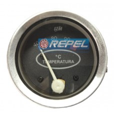 Relógio Temperatura Água Mecanico 60MM 40-100º Cabo 1Mt  Rosca M14x1,5 Mbb Caminhões e Ônibus e Universal