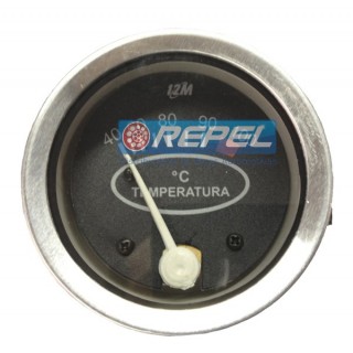 Relógio Temperatura Água Mecanico 60MM 40-100º Cabo 2,5 Mts  Rosca M14x1,5 Mbb Caminhões e Ônibus e Universal
