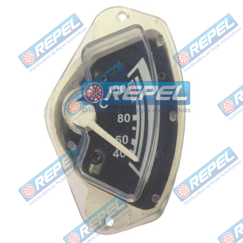 Relógio Temperatura Água Mecanico 1/2 Lua 40-100º Cabo 1Mt  Rosca M14x1,5 Mbb Caminhões e Ônibus e Universal