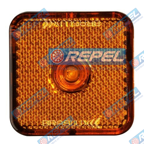 Lanterna Lateral LED 24V Amarela Guerra 2013> Carretas e Implementos (QUADRADA)