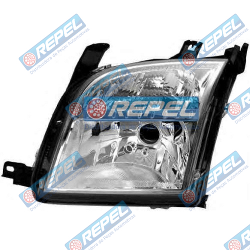 Farol 1360528 Ford Fusion 2002 a 2009 (Antigo) com Regulagem de Farol Lamp H4 Lado Direito