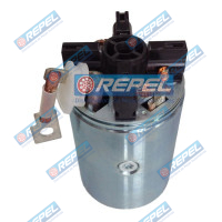 Conjunto Carcaça + Bobina + Porta Escova Partida Bosch 24V Scania 124 Série P/G/R/T 2008> Com Bobina de Cadarco