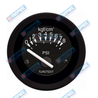 Relógio Pressão Óleo 52mm 0 a 125 psi 24V Colhedora Case A7000 A7700