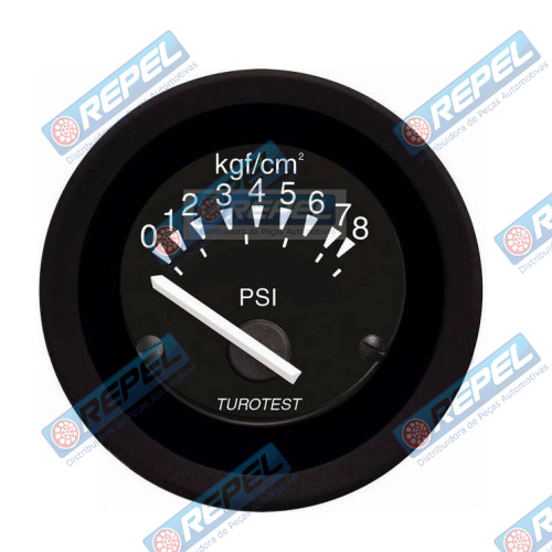 Relógio Pressão Óleo 52mm 0 a 125 psi 24V Colhedora Case A7000 A7700