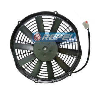 Eletroventilador Axial Soprante 11 Polegada 24V 280MM Universal Máquinas Tratores Thermoking e Adaptação Case New Holland John Deere MF Valmet Valtra