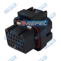 Conector Elétrico Tyco 314372907 AMP 314372907 Delphi 314372907 Tyco 3-1437290-7